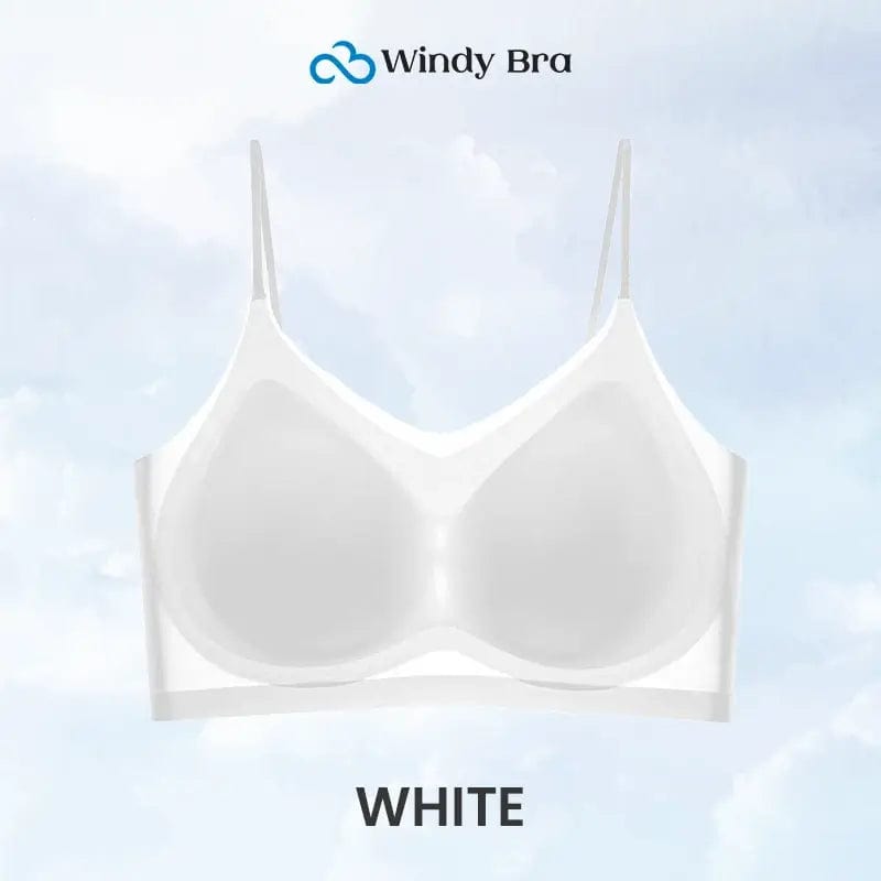 Fourovo WindyBra - Seamless Ultra-Thin Ice Silk Comfort Bra White / 32 / A