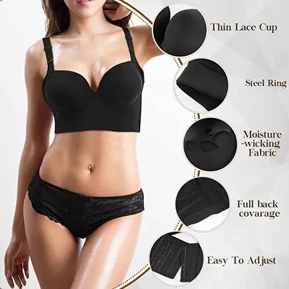 Fourovo Woobilly Deep Cup Bra Hide Back Fat With Shapewear Incorporated