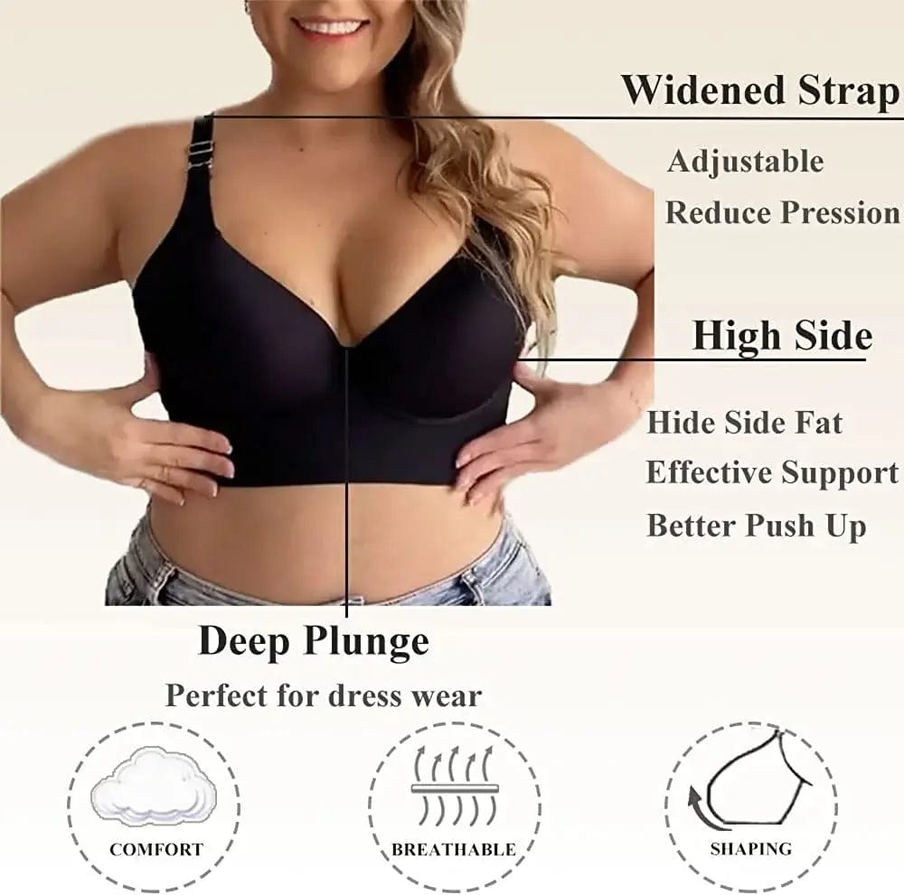 Fourovo Woobilly Deep Cup Bra Hide Back Fat With Shapewear Incorporated