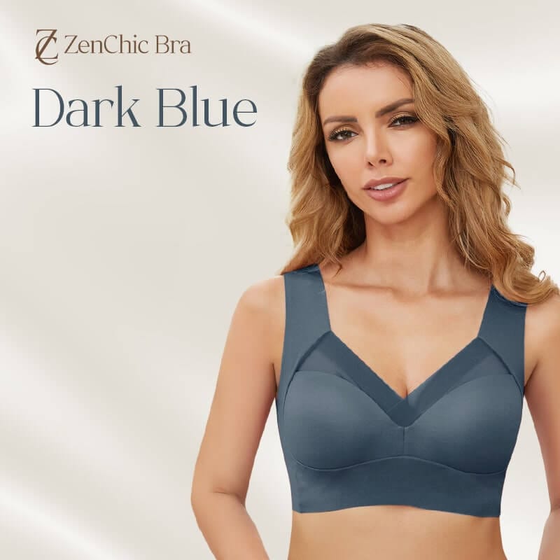 Fourovo ZenChic Bra - Summer Push Up Wireless Bra Dark Blue / 1- Fits 30AB / 32AB